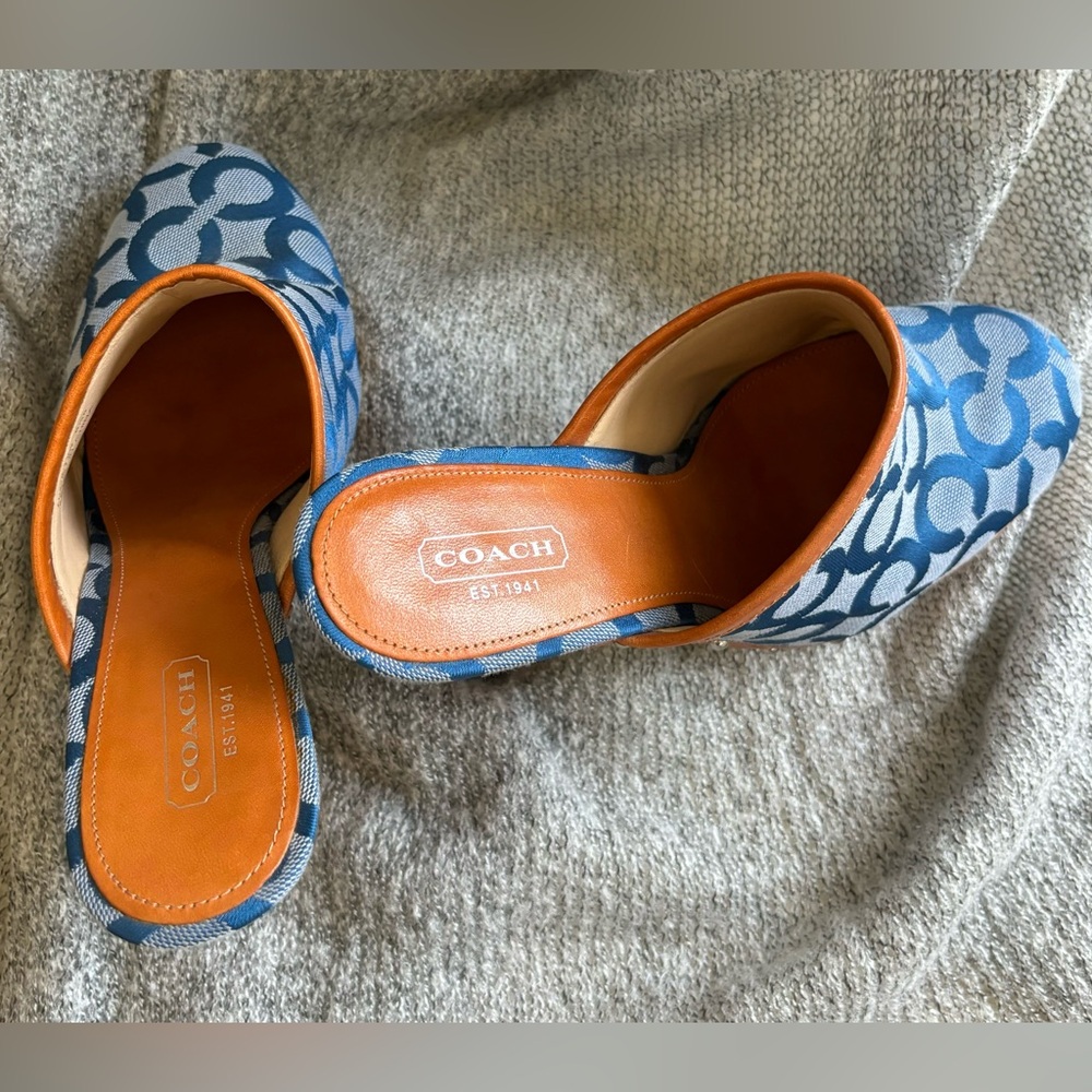Coach wooden clogs